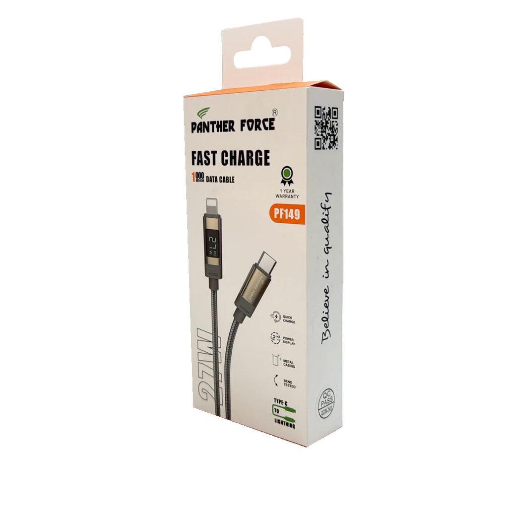 PF149 - Panther Force LED Indication 27W USB-C to Lightning Cable