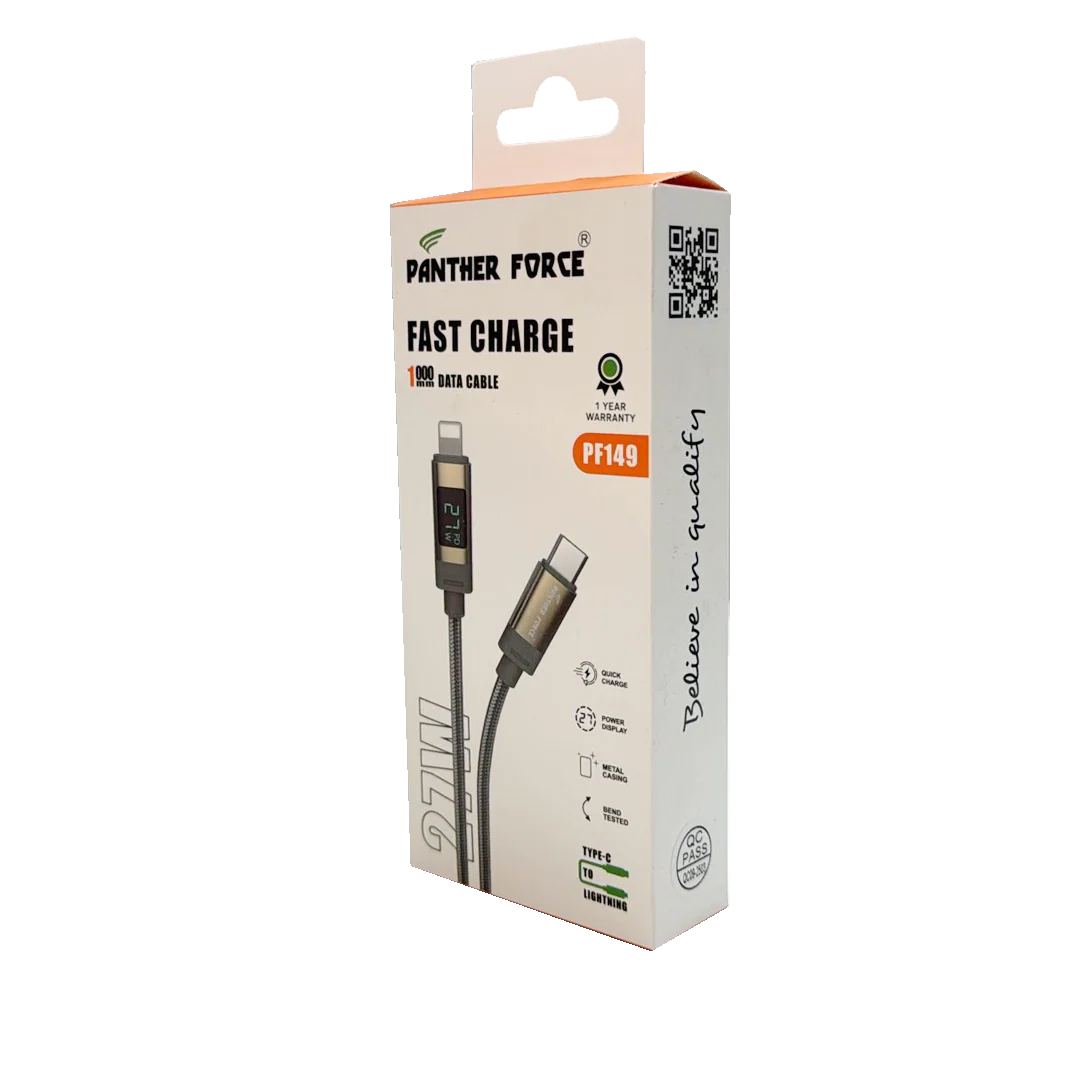 PF149 - Panther Force LED Indication 27W USB-C to Lightning Cable
