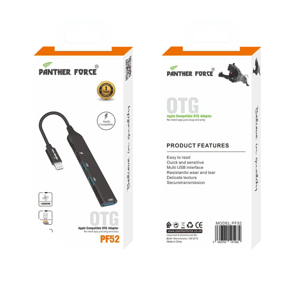 PF52- PANTHER FORCE OTG APPLE COMPATIBLE ADAPTER