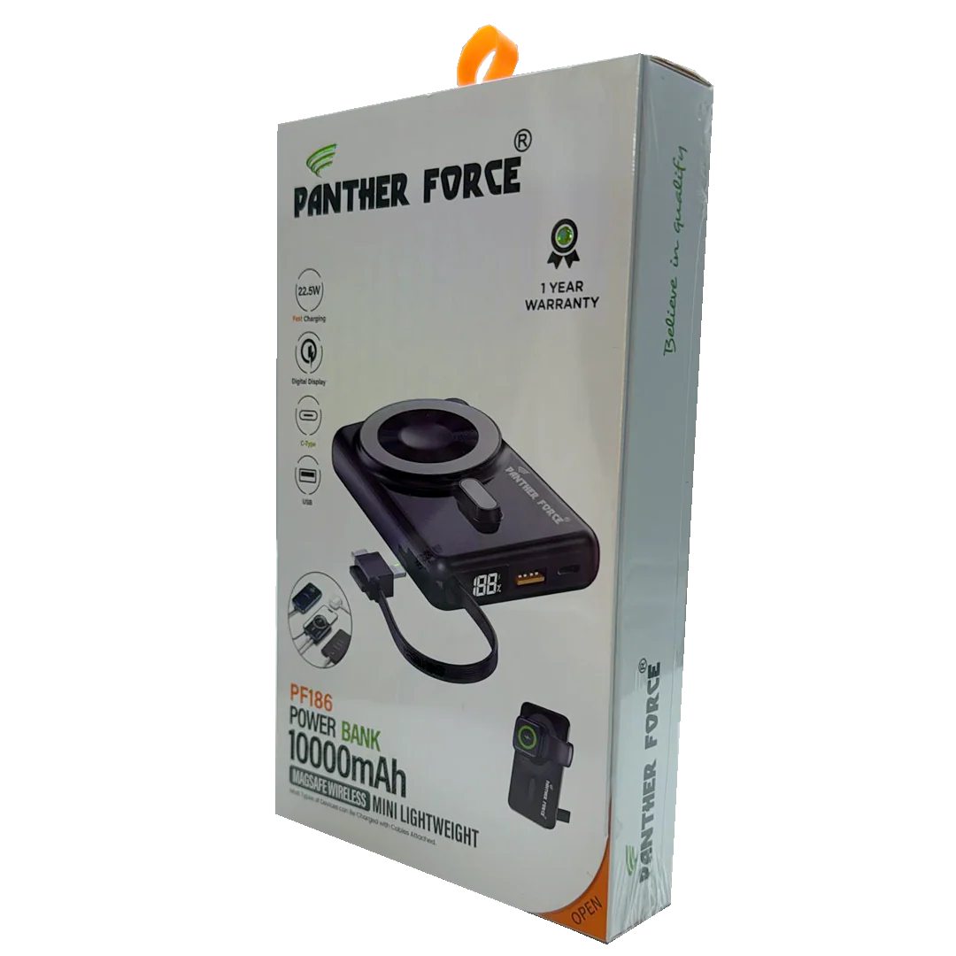 PF186 - Panther Force 10000mAh Power Bank Multi Cable & Watch Charger