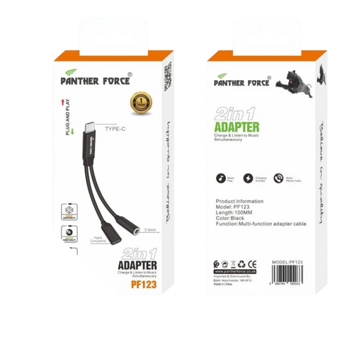 PF123 - Panther Force 2 in 1 Adapter - Fast Charging & Data Transfer