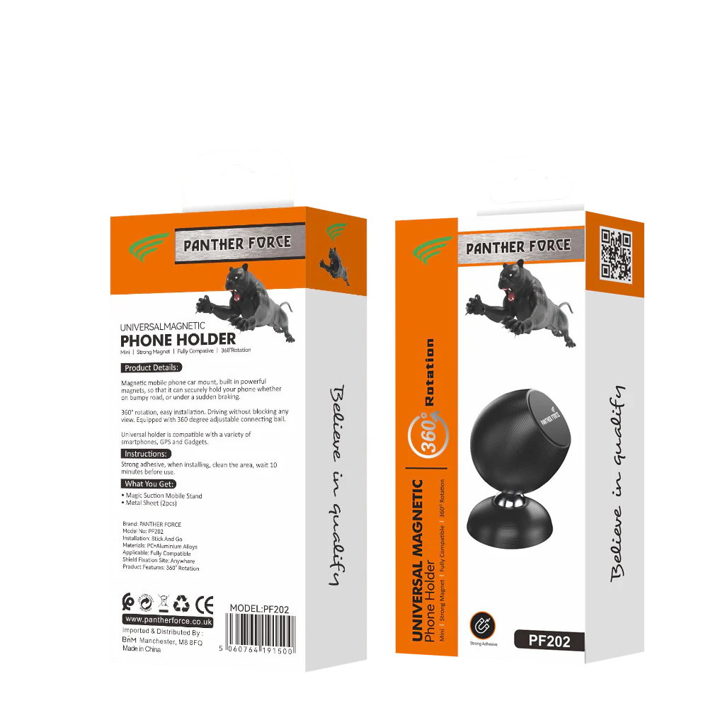 PF202 - Panther Force Magnetic Phone Holder – 360° Rotatable | Strong Magnetic Grip | Universal Fit