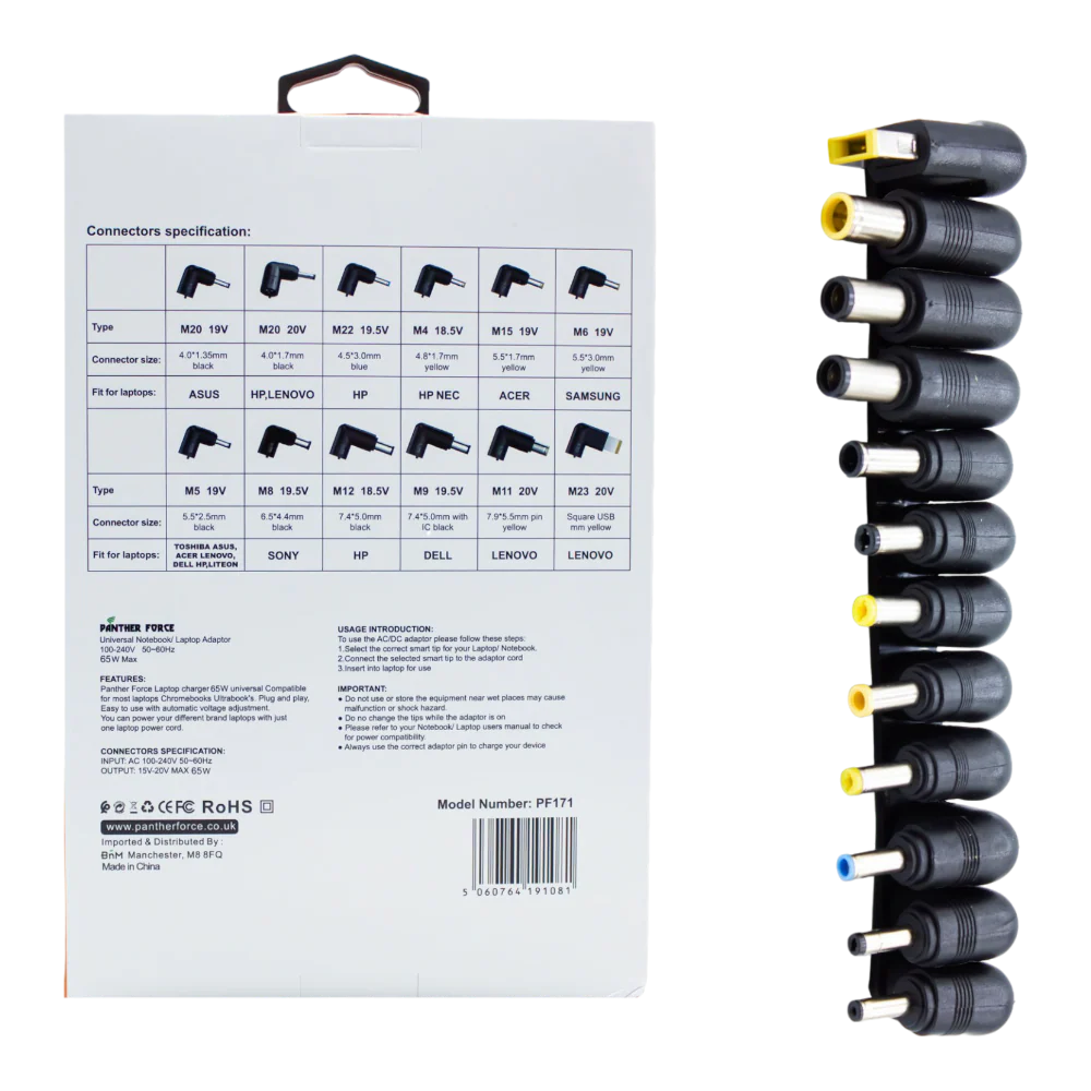 PF171 - Panther Force 2.4A White Dual USB Car Charger Fast & Safe Dual-Device Charging