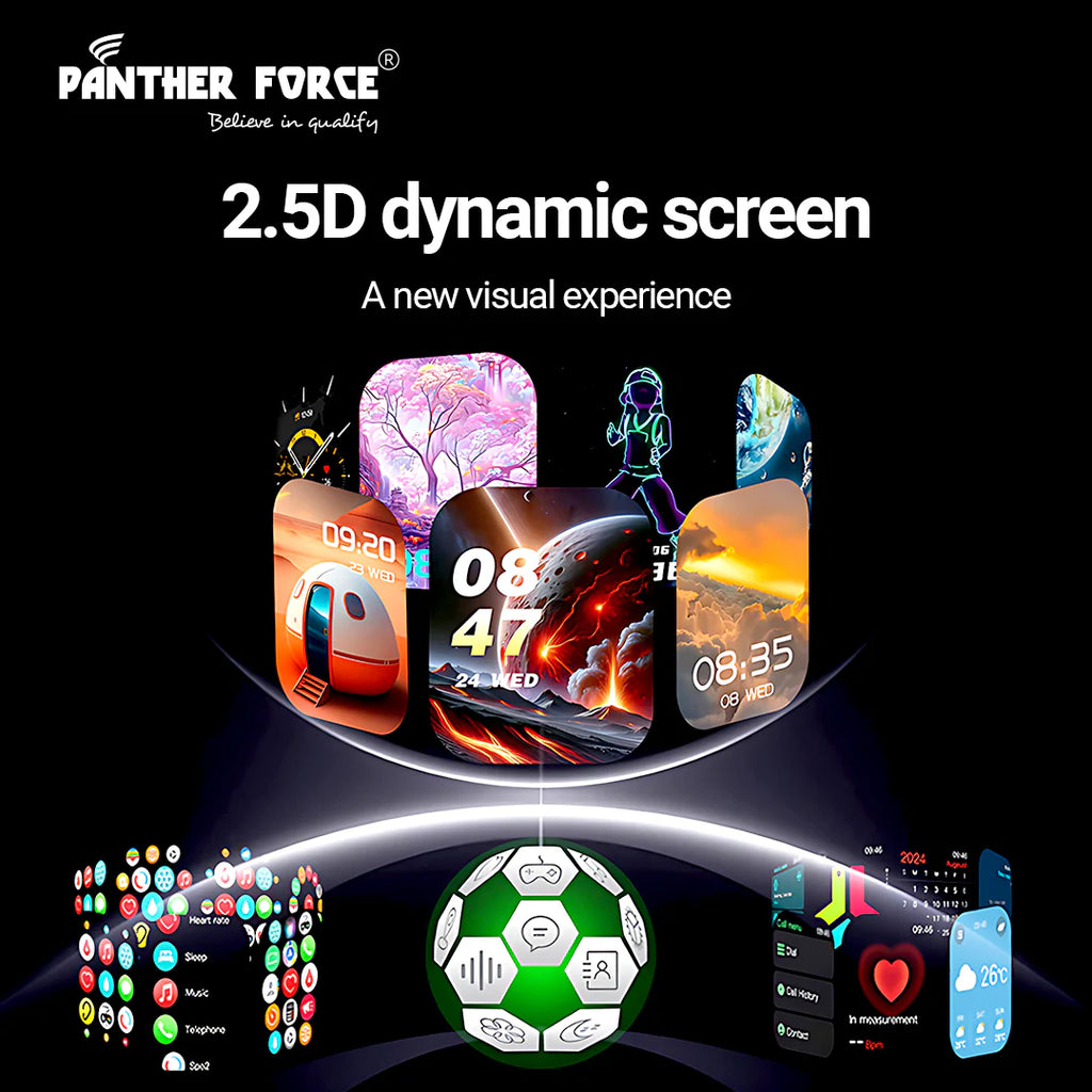 PF300 - Panther Force Stylish AMOLED Display Smart Watch