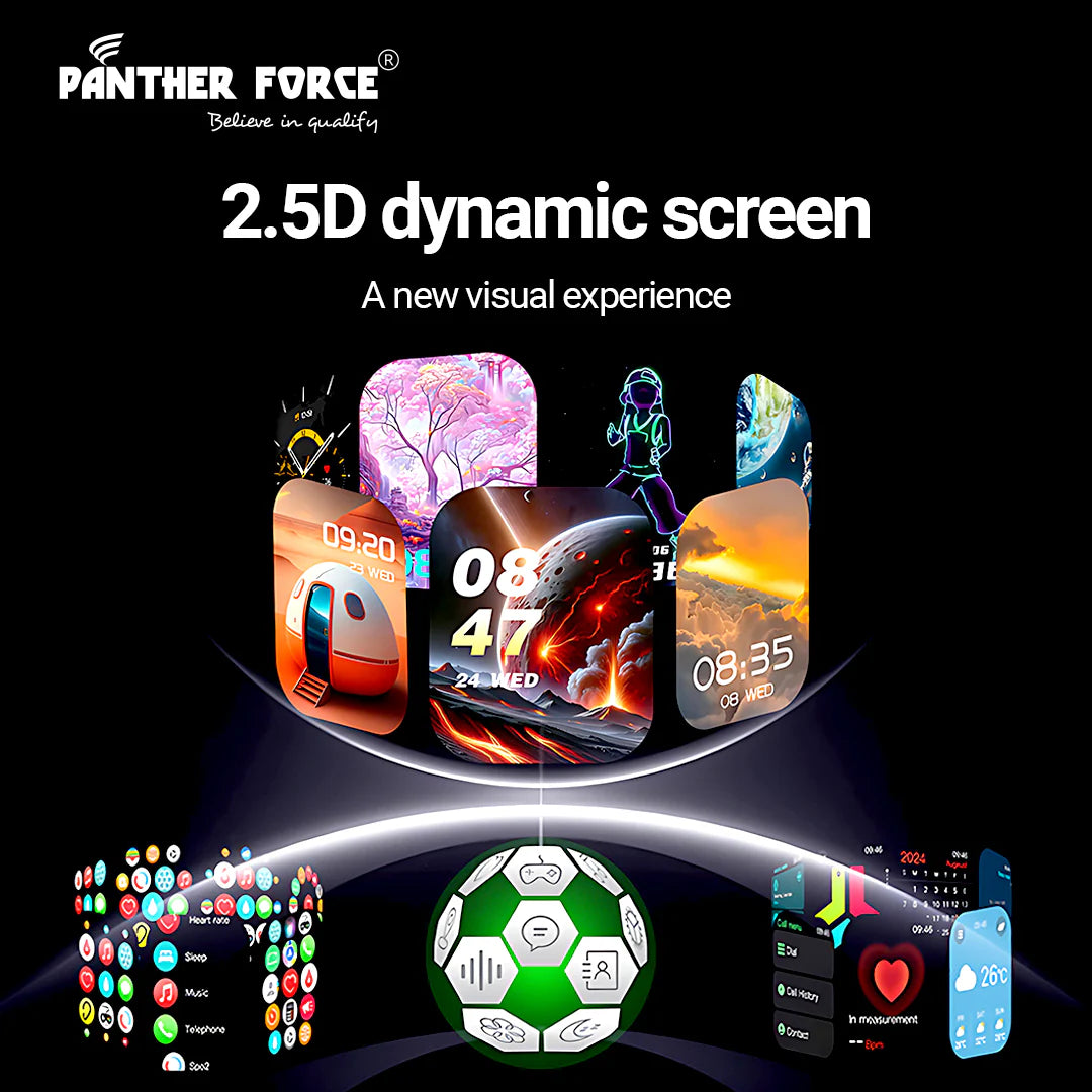 PF300 - Panther Force Stylish AMOLED Display Smart Watch
