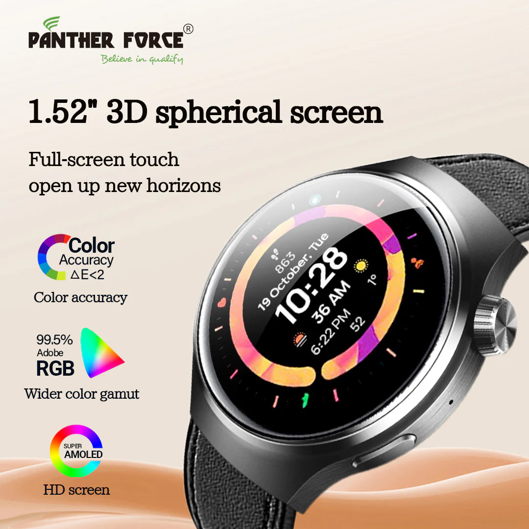 PF301 - Pantherforce 1.52" 3D Spherical Screen SmartWatch