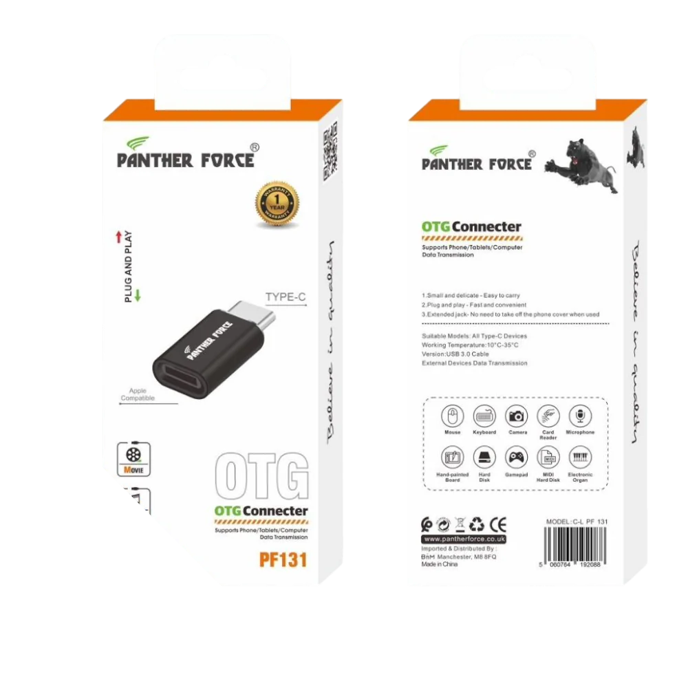PF131 - Panther Force Type-C OTG Connector - High-Speed Data Transfer