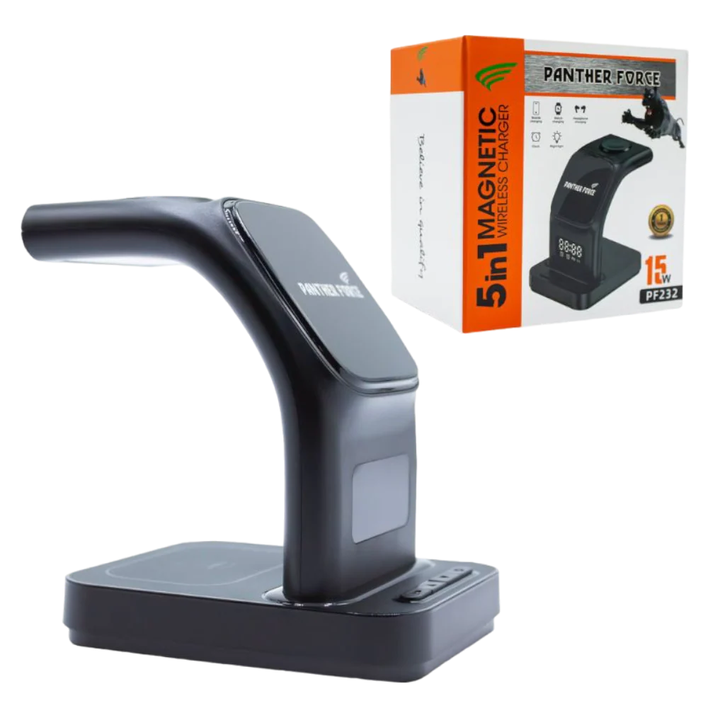 PF232- PANTHER FORCE 3 IN 1 WIRELESS CHARGE WITH LED SCREEN