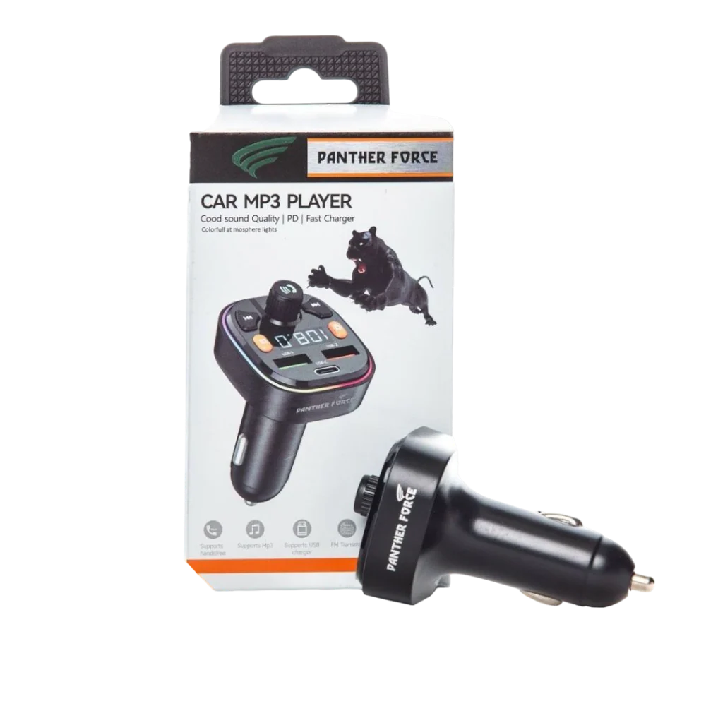 PF26 - Panther Force Car MP3 Player | Bluetooth FM Transmitter with Dual USB Ports