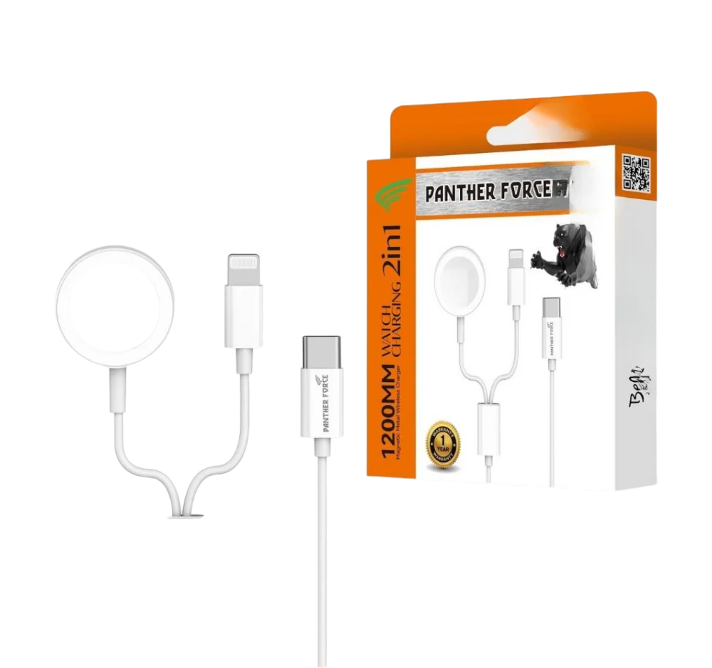 PF208 - Panther Force 2-in-1 Watch Charger - Extended Length for Convenient Charging