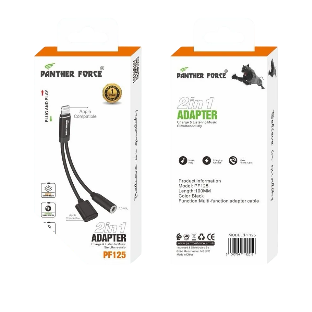 PF125 - Panther Force Micro USB to USB Cable 2.4A 1M - Fast Charging & Data Transfer
