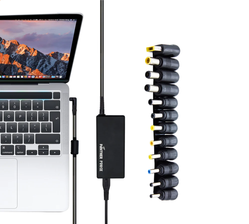 PF172 - Panther Force 90W Universal Laptop Charger - Powerful & Portable