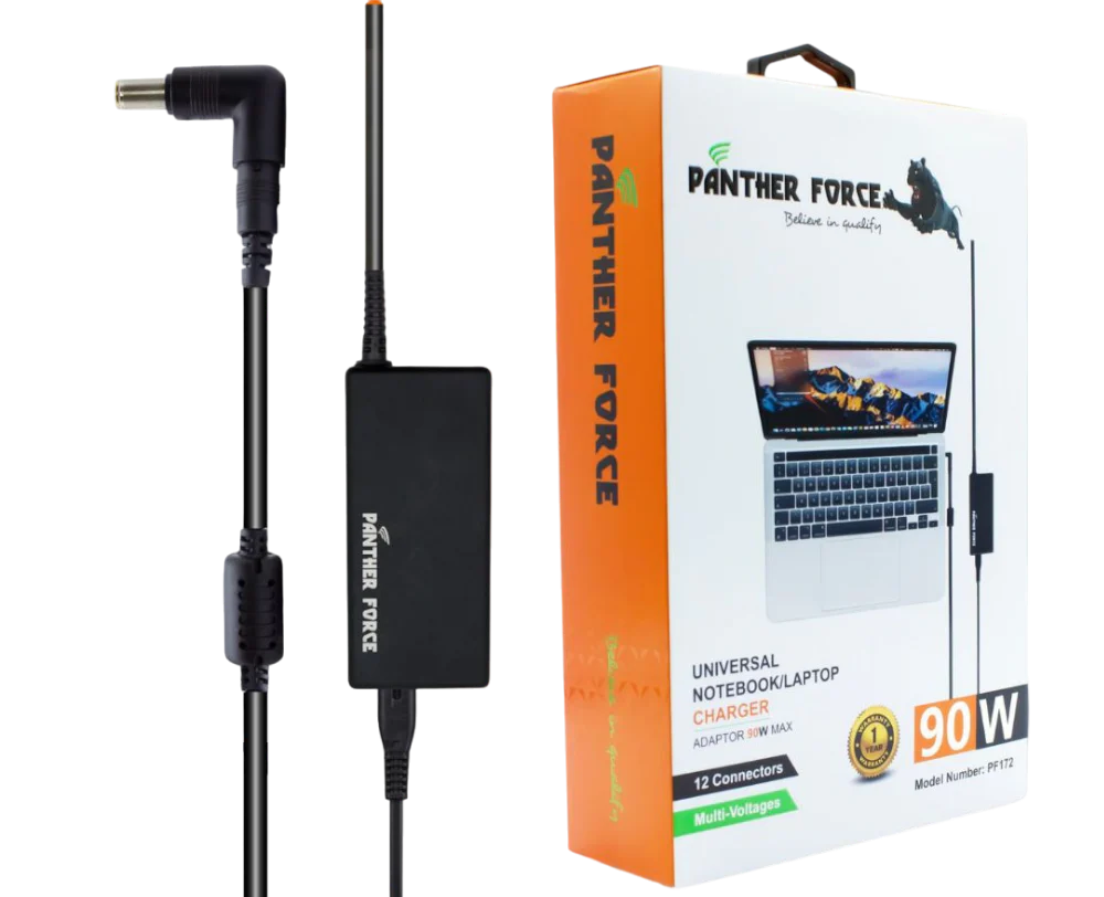 PF172 - Panther Force 90W Universal Laptop Charger - Powerful & Portable